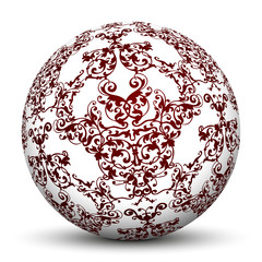 Kugel, 3D, Ornamente, Acanthus, Retro, Sphere, Ball, Perle, Stil