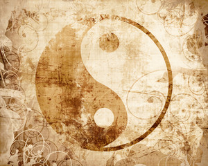 Yin Yang sign - obrazy, fototapety, plakaty