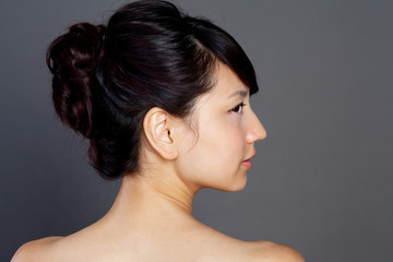 Beautiful young woman. Portrait of asian.