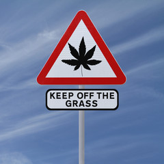 Marijuana Leaf Road Sign