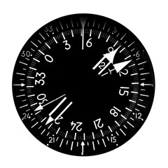 Aircraft instruments isolated on white