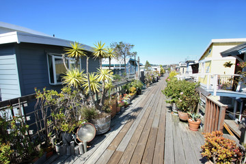 Californie - Houseboat &agrave; Sausalito