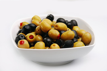 olives, stuffed with red peppers