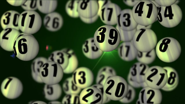 Flying lotto balls in 3D space