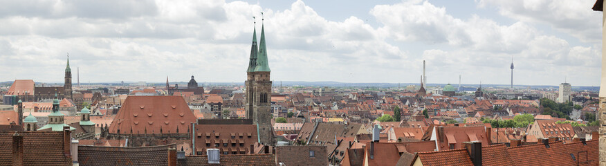 Fototapeta na wymiar Panorama von Nürnberg