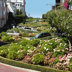 Wandcirkels plexiglas San Francisco - Lombardstraat © Brad Pict