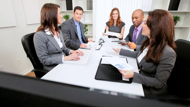Multi Ethnic Boardroom Business Meeting