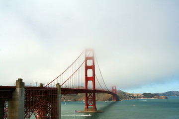 Golden Gate Bridge and bay