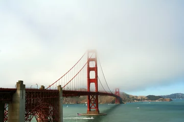 Fotobehang Baker Beach, San Francisco Golden Gate Bridge en baai