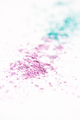 Fototapeta na wymiar pink and blue eyeshadow make-up powder