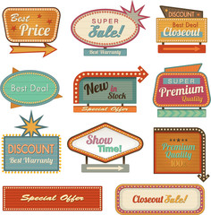Retro banner sign/ad collection