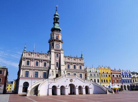 Fototapeta City Hall in Zamosc, Poland