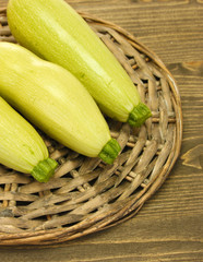 squash on wooden table close-up