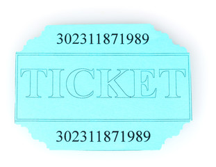 Colorful ticket isolated on white
