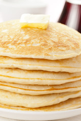 Fresh Homemade Pancakes with Syrup