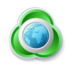 Ecology icon on the white background