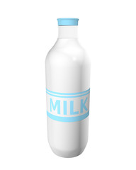 Milk bottle with label MILK