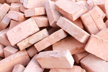 heap of red brick