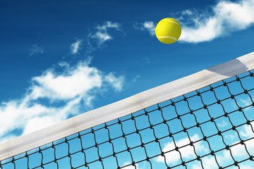 Tennis Ball over Net - 44458713