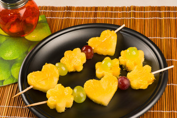 Fruit kebabs