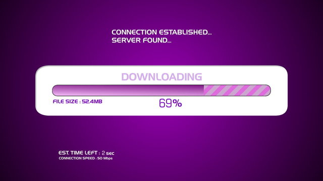 Downloading computer screen graphic animation