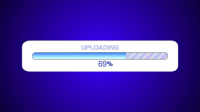 Uploading computer screen graphic animation