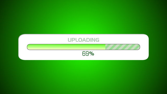 Uploading computer screen graphic animation
