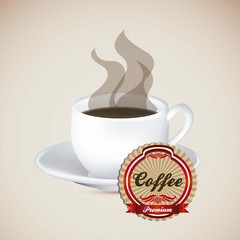 cup of steaming coffee