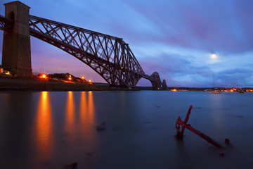 The Forth Rail Bridge crossing between Fife and Edinburgh, Scotl