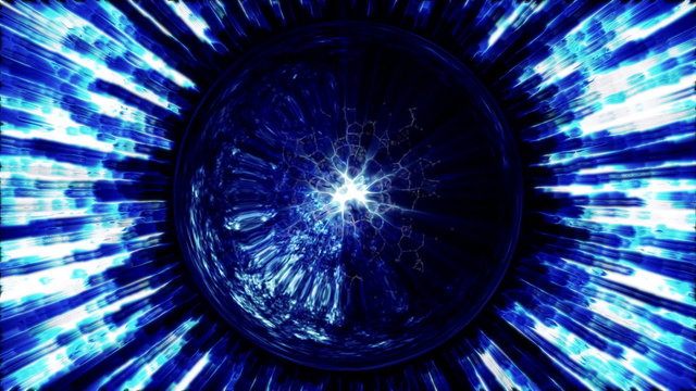 Magic Sphere with mystic lightrays looping animation