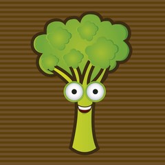 Cartoon of broccoli