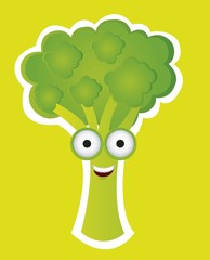 Cartoon of broccoli