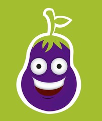 Cartoon eggplant