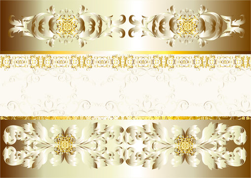 Golden and silver vector background or wallpaper