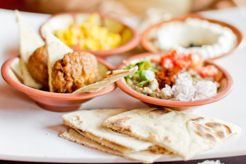 Felafel and Pita for breakfast