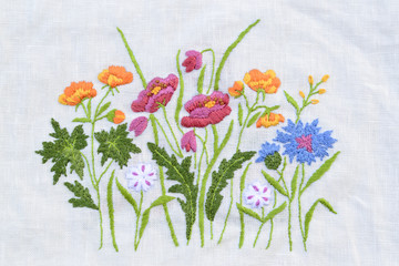 handmade flower embroidery