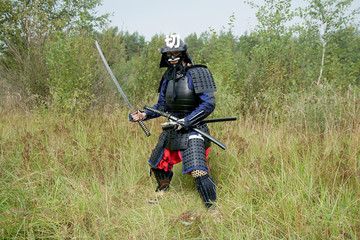 Samurai with the swords