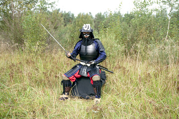 Samurai with two swords