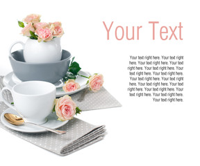 Tableware for tea template