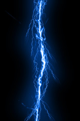 Lightning flash on black background - 44466930