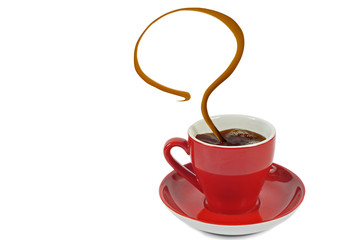 Café mit Sprechblase