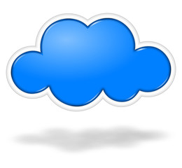 Blue single cloud illustration