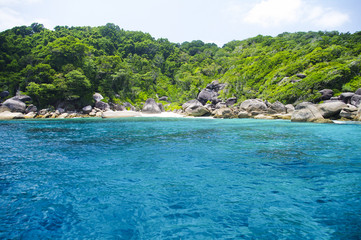 Beautiful blue sea from Similan South Thailand, Asia