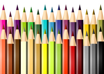 Set of colored pencils