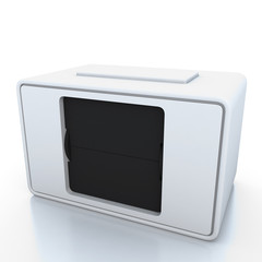 Fototapeta premium White clock blank 3d illustration