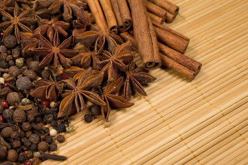 star anise , cinnamon sticks and allspice