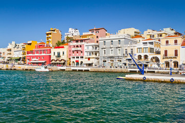 Obraz premium Agios Nikolaos city on Crete, Greece
