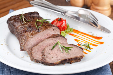 Grilled sirloin steak