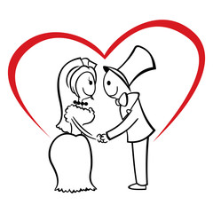 Couple on wedding