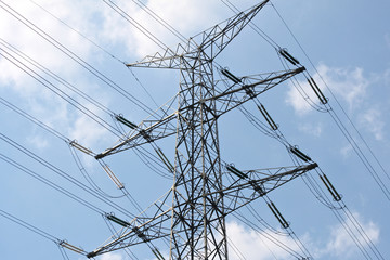 High voltage electricity pylon